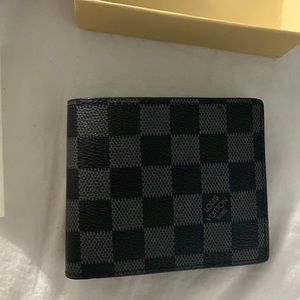 checkered lv wallet for men